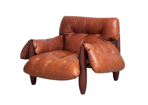 Brown leather chair