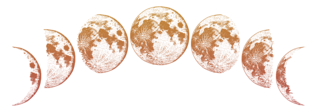 Illustration of the phases of the moon