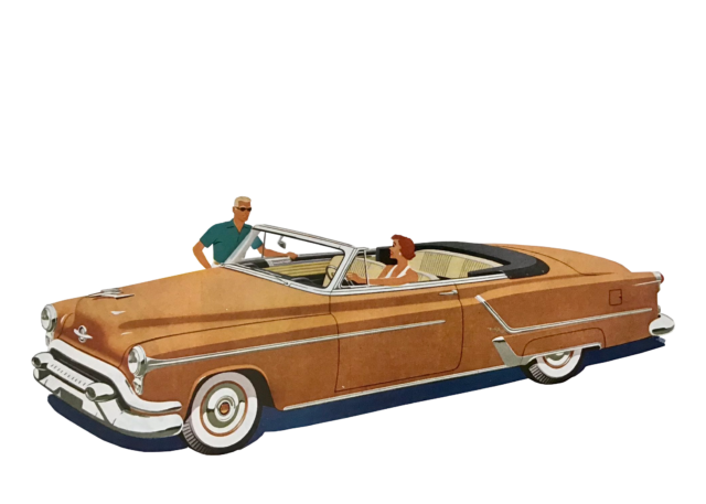 Retro General Motors car ad.